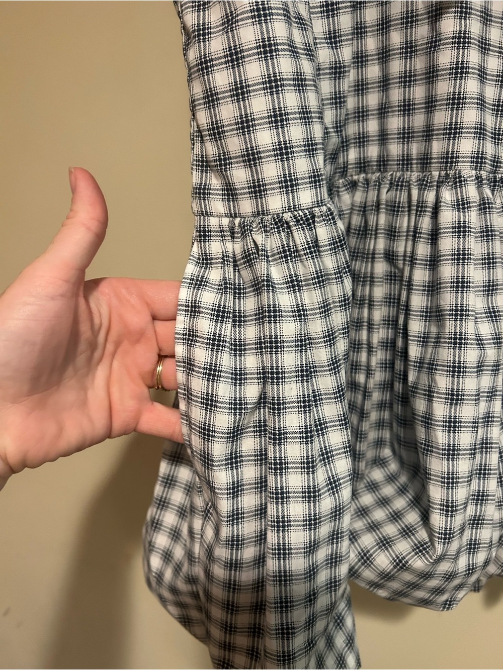 Hollister Black and White Gingham Mini Dress - Picture 10 of 16